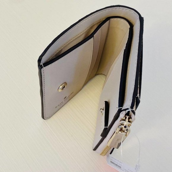 Kate spade shimmy glitter boxed small l-zip bifold wallet rose gold - Picture 4 of 4